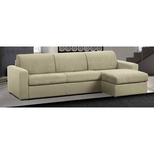 Canapé D'angle Réversible Express Master Couchage 160cm Matelas 18cm Polyuréthane Beige