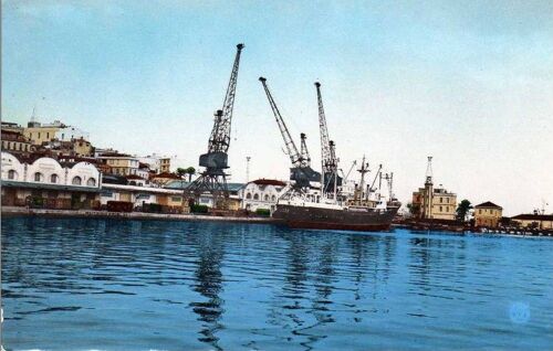 Carte Postale Bone Le Port Algerie Annaba Grue