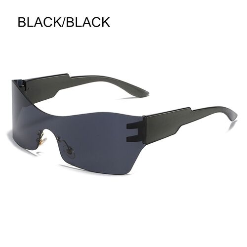 Lunettes De Soleil À Enrouler Y2k Pour Hommes Et Femmes, Lunettes De Sport Sans Bords, Style Futuriste, Punk, Cyclisme
