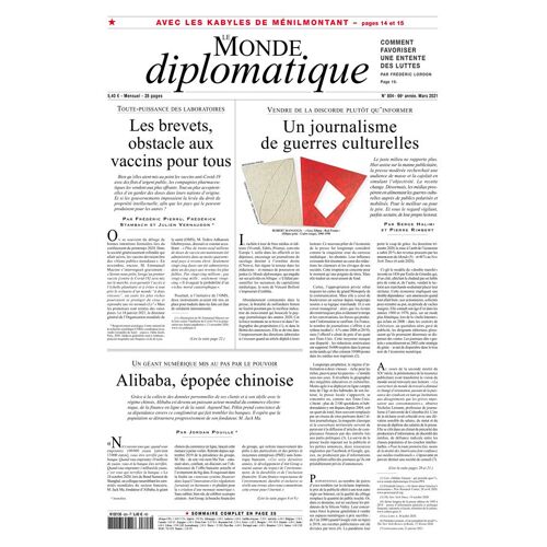 Le Monde Diplomatique 804 Les Brevets, Obstacles Aux Vaccins