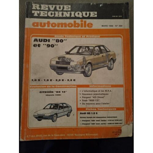 Rta 489.1 Audi 80 Et 90 1.8 S-1.8e-2.0e-2.2e - 87/88