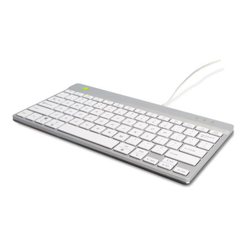 R-Go Compact Break - Clavier - avec indicateur de rupture intégré - USB-C - QWERTY - US - blanc