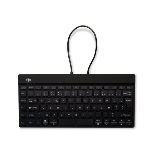 R-Go Clavier Ergonomique Split break - Clavier - avec indicateur de rupture intégré - sans fil - Bluetooth 5.0 - AZERTY - Français - noir