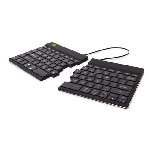 R-Go Clavier Ergonomique Split break - Clavier - avec indicateur de rupture intégré - sans fil - Bluetooth 5.0 - QWERTY - US - noir