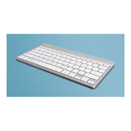 R-Go Clavier Ergonomique Compact break - Clavier - sans fil - Bluetooth 5.0 - QWERTY - US - blanc
