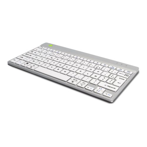 R-Go Clavier Ergonomique Compact break - Clavier - sans fil - Bluetooth 5.0 - AZERTY - Français - blanc