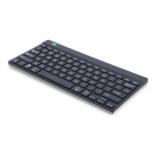 R-Go Clavier Ergonomique Compact break - Clavier - dispositif multiple - sans fil - Bluetooth - QWERTZ - Anglais US - noir