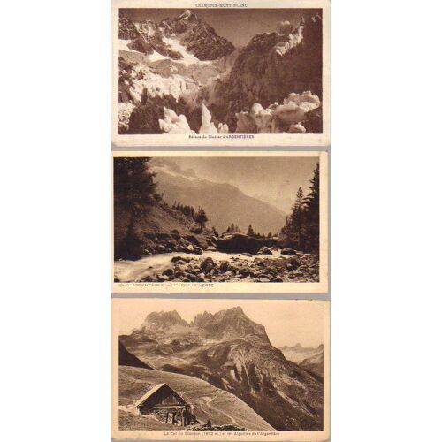 Lot De 3 Cartes Postales Anciennes D'argentière (Haute Savoie-74)