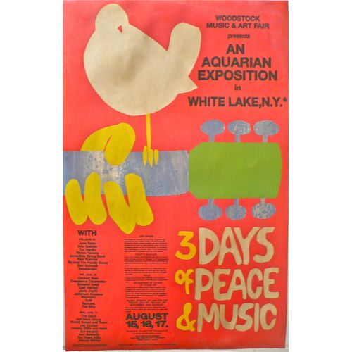 Affiche Woodstock Music & Art Fair Festival  Concert
