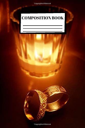 Composition Book: Marriage | Wedding Rings | 3d | Composition Notebook | 100 Wide Ruled Pages | Journal | Diary | Note | High Quality