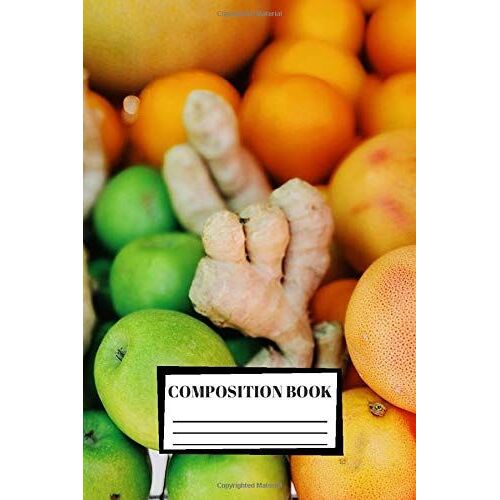 Composition Book: Fruits | Cooking | Food | 3d | Composition Notebook | 100 Wide Ruled Pages | Journal | Diary | Note | High Quality