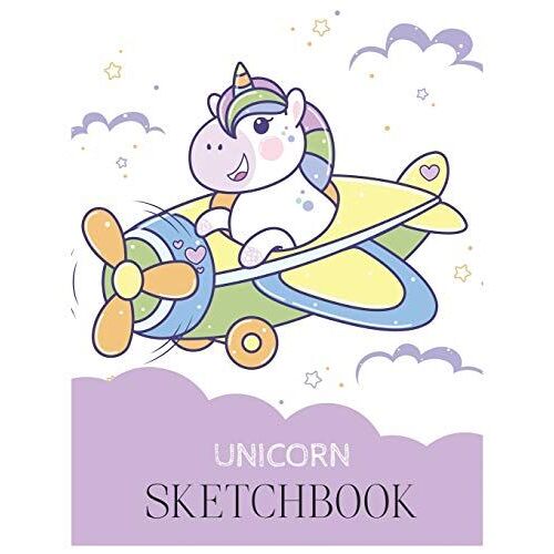 Unicorn Sketchbook: Unicorn Is Real Dream Come True Magical Unicorn Kawaii Blank Large Sketchbook For Kids And Girls To Draw White Paper Activity Book 8.5 X 11 Inches 110 Pages