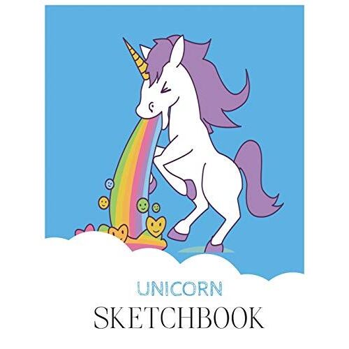 Unicorn Sketchbook: Unicorn Is Real Dream Come True Unicorn Kawaii Blank Large Sketchbook For Kids And Girls To Draw And Creation White Paper Activity Book 8.5 X 11 Inches 110 Pages For Learning Profe