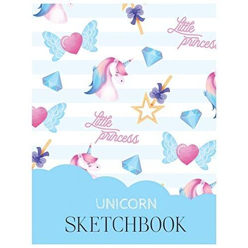 Unicorn Sketchbook: Unicorn Is Real Dream Come True Magical Unicorn Kawaii Blank Large Sketchbook For Kids And Girls To Draw White Paper Activity Book 8.5 X 11 Inches 110 Pages