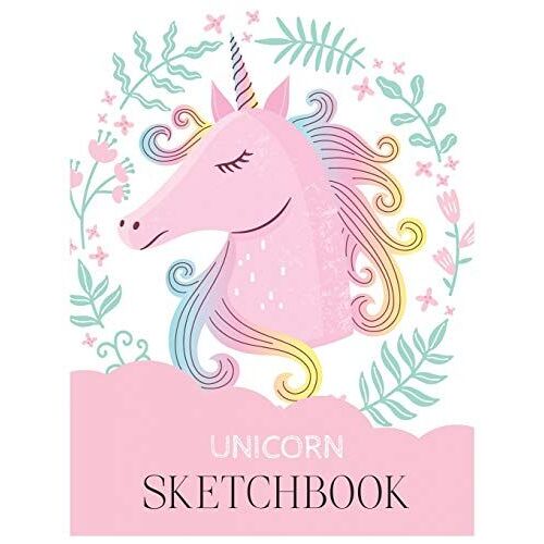 Unicorn Sketchbook: Unicorn Is Real Dream Come True Magical Unicorn Kawaii Blank Large Sketchbook For Kids And Girls To Draw White Paper Activity Book 8.5 X 11 Inches 110 Pages