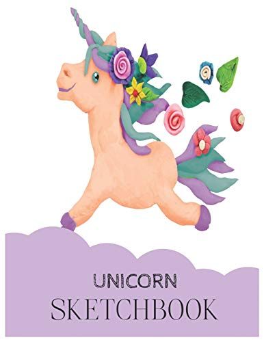 Unicorn Sketchbook: Unicorn Is Real Dream Come True Magical Unicorn Kawaii Blank Large Sketchbook For Kids And Girls To Draw White Paper Activity Book 8.5 X 11 Inches 110 Pages