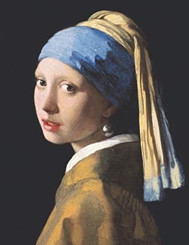 Girl With A Pearl Earring Black Paper Sketchbook: Johannes Vermeer Art Notebook For Painting & Drawing With Vivid Colors | Use With Art Supplies Like Colored Pencils, Chalk, Metallic Markers, Gel & In