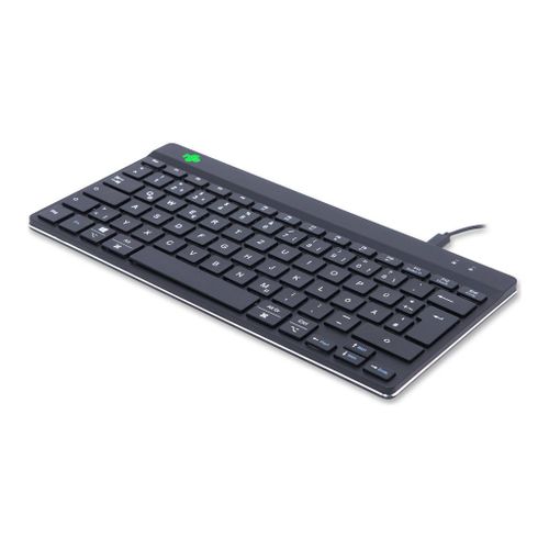 R-Go Clavier Ergonomique Compact break - Clavier - USB, USB-C - QWERTZ - Allemand - noir