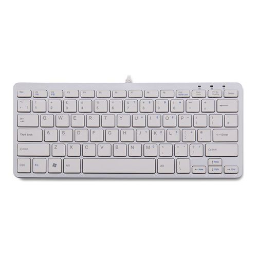 R-Go Compact Clavier, QWERTY (UK), blanc, filaire - Clavier - USB - QWERTY - R.-U. - blanc