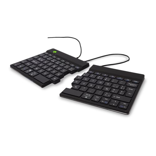 R-Go Clavier Ergonomique Split break - Clavier - USB - AZERTY - Belge - noir