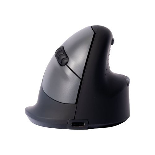 R-Go Souris ergonomique HE Break - Souris - ergonomique - pour droitiers - 5 boutons - sans fil - Bluetooth 5.0 - noir