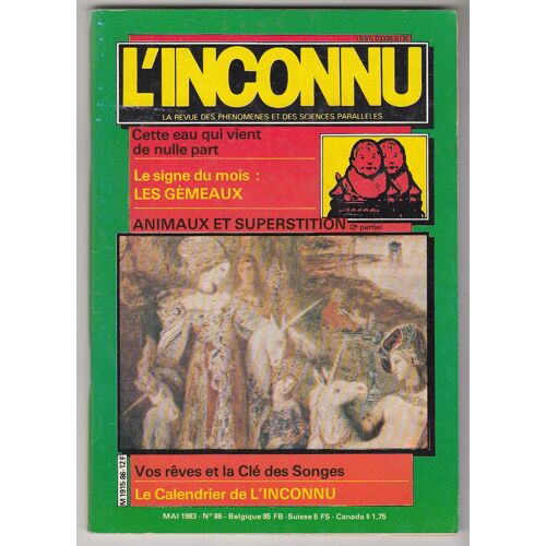 L'inconnu 86 La Revue Des Phénomènes Et Des Sciences Parallèles