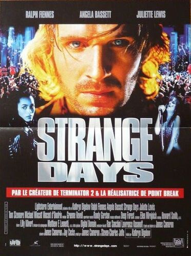 Strange Days - Affiche Originale De Cinéma - Format 40x60 Cm - Un Film De Kathryn Bigelow Avec Ralph Fiennes, Angela Bassett, Juliette Lewis, Tom Sizemore, Vincent D'onofrio - Année 1995