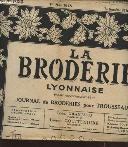 La Broderie Lyonnaise N°1035 : Ecussons B.M. Pour Drap Le Modele Dessine Toutes Initiales...