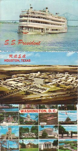 Lot De 5 Cartes Postales Des Etats-Unis, Dont Un Magnifique Bateau