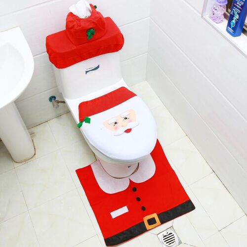 Housses de siège de toilette de Noël, Père Noël, HOpolymères, Décoration d'intérieur, Joyeux Noël, Marchandises, décembre, 2023