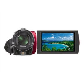 Sony Handycam DCR-SX65E - Caméscope - mode écran large - 800 KP - 60x zoom optique - Carl Zeiss - flash 4 Go - carte Flash - rouge