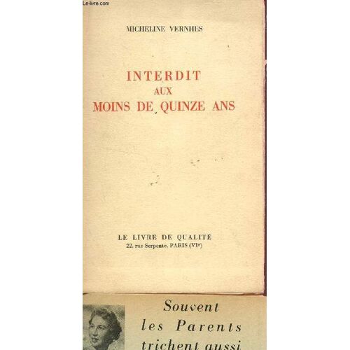 Interdit Aux Moins De Quinze Ans.