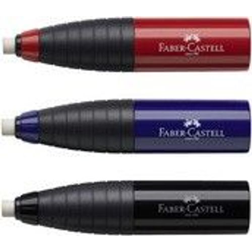 Faber-Castell Combination Gomme-Taille-Crayons, Rouge / Bleu