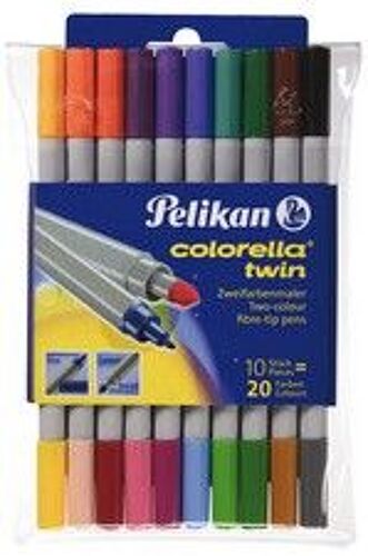 Pelikan Feutre A 2 Couleurs Colorella Twin C 304/10, Rond