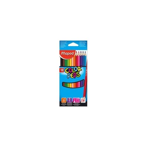 Maped Crayons Couleur Color'peps, Triangulaire, ¿Tui De 12