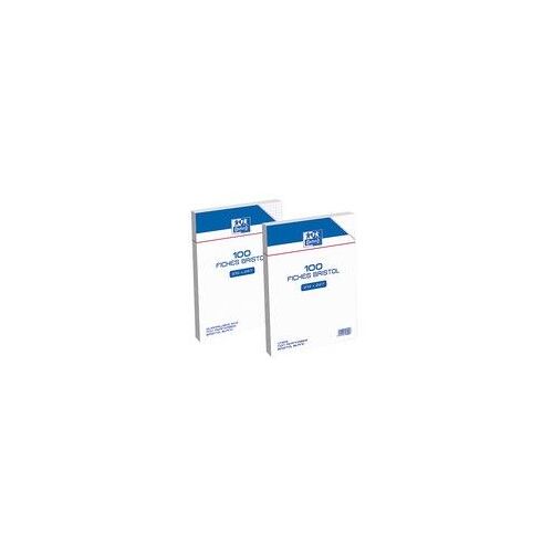 Oxford Fiches Bristol, Blanc, 125 X 200 Mm, Quadrill¿ 5 X 5