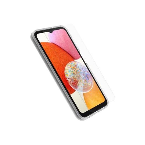 OtterBox React Series - Coque de protection pour téléphone portable - clair - avec protection d'écran Trusted Glass - pour Samsung Galaxy A14