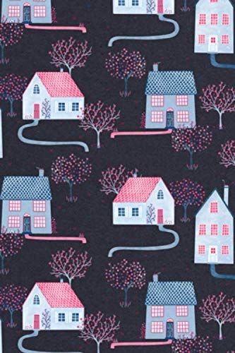 Notes: A Blank Squared Paper Journal With Houses At Night Cover Art