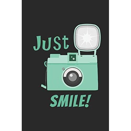 Just Smile: Fun Vintage Camera Journal Notebook Blank Lined Wide Ruled Camera Lovers Gift