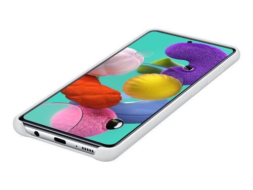 Samsung Silicone Cover Ef-Pa515 - Coque De Protection Pour Téléphone Portable - Silicone - Blanc - Pour Galaxy A51
