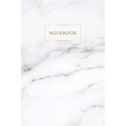 Notebook: Soft White Marble - Notizbuch In Moderner Marmor Optik | Ca. Din A5 (6x9''), Kariert, 108 Seiten, Weisser Marmor Mit Gold | Fuer Notizen, Termine Und Skizzen - Ideal Als Organizer, Kalender,