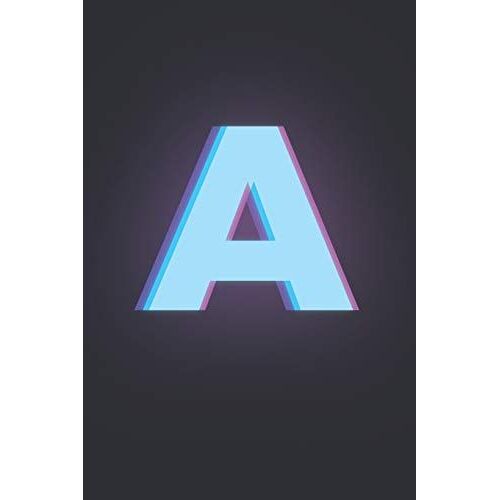 A: 3d Letter A Initial Alphabet Monograme Notebook, Pretty Pink & Blue Letter Monogramend Blank Lined Note Book Journal For Kids Girls & Women, Size 6x9 Matt Finish Cover.