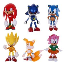 6 Pièces De Poupée Mobile Sonic The Hedgehog Modèle Cadeau De Poupée Pour Enfants