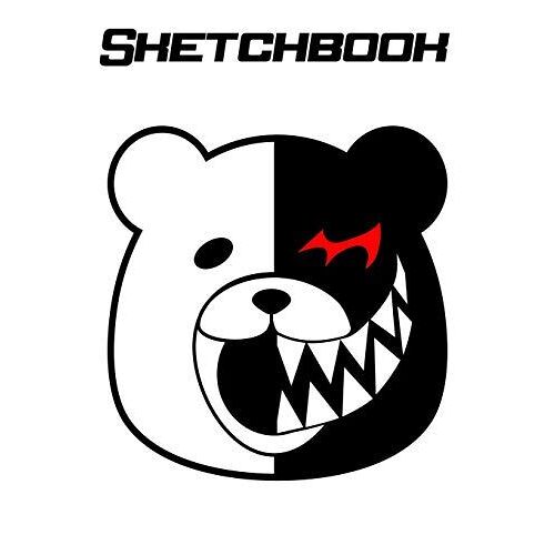 Sketchbook: Soft Cover Monokuma Hopes Peak Bordered 8.5" X 11" 150 Sheets 300 Page Bordered Sketchbook