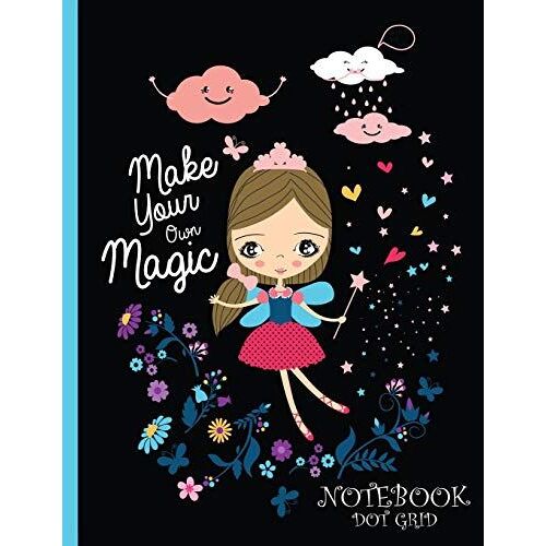 Dot Grid Notebook: Fairy Cover, 120 Dotted Pages 8.5 X 11 Inches Large Journal - Softcover Color Trends Collection - Excellent Gift Idea