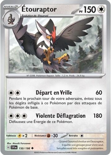 Carte Pokemon - Etouraptor -150/198 - Ecarlate Et Violet -