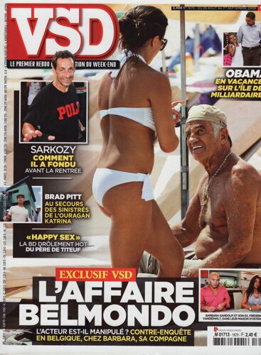 Vsd / 26-08-2009 N°1670 : Brad Pitt (4p) Barack Obama (4p) Richard Gasquet (2p) Zep (4p)