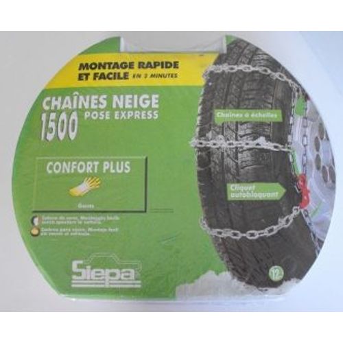 Paire De Chaines Neige Siepa Top Chrono 1500 N8 E (Ref : A015 280) - (Voir Dimension)