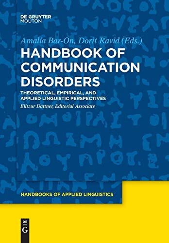 Handbook Of Communication Disorders