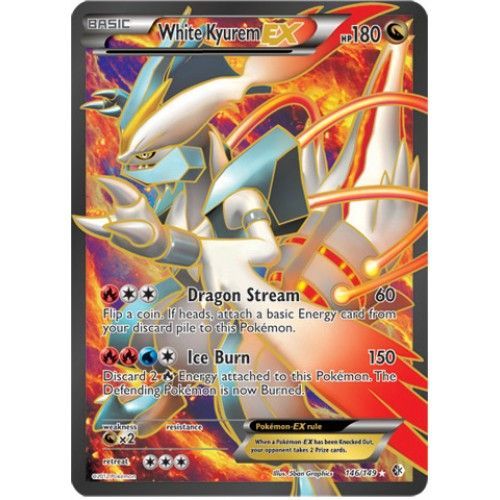 Carte Pokémon Kyurem Blanc Ex - 180pv - 146/149 Ultra Rare - Frontières Franchies